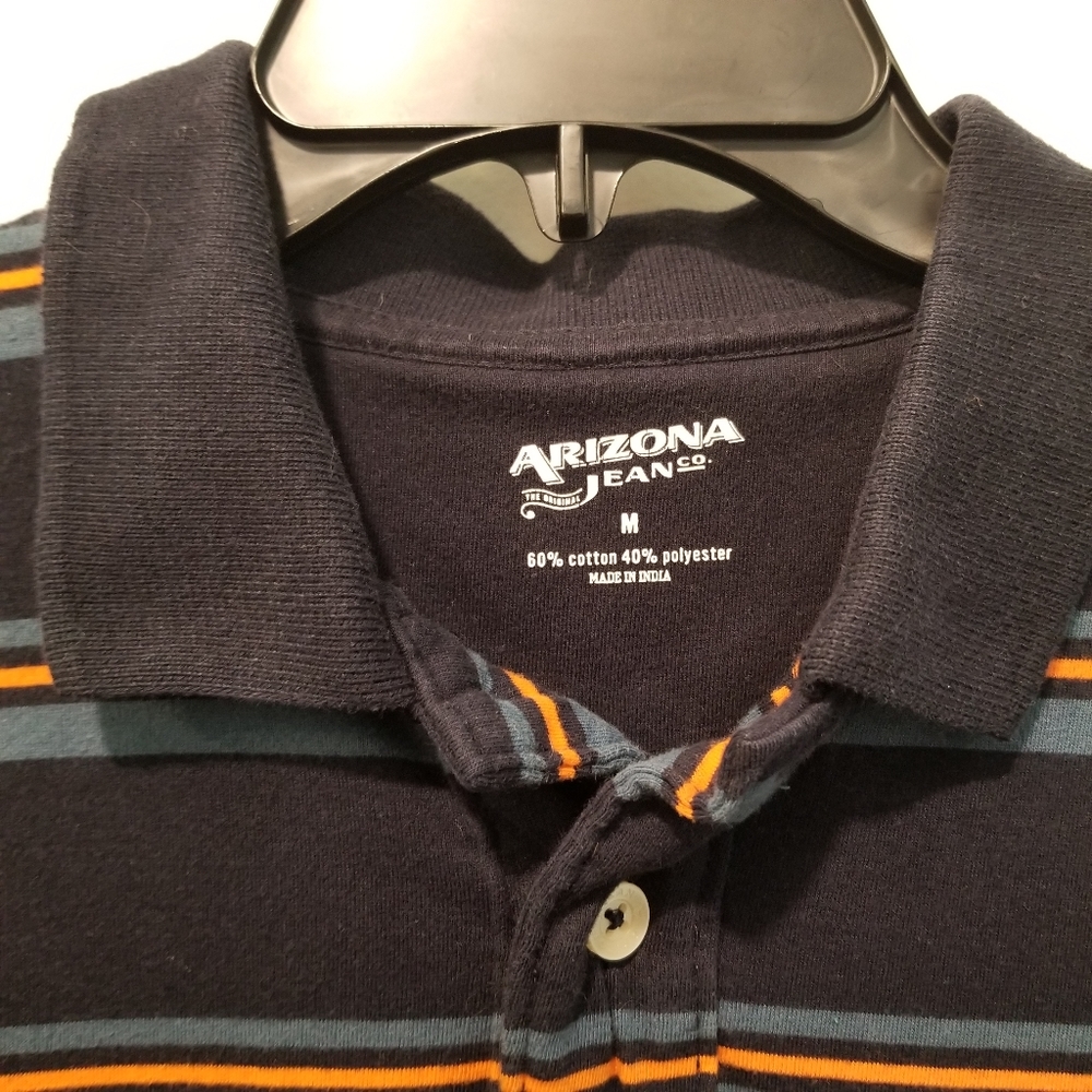 (SOLD!)Arizona Jean Co Striped Polo Shirt - Picture 3 of 3